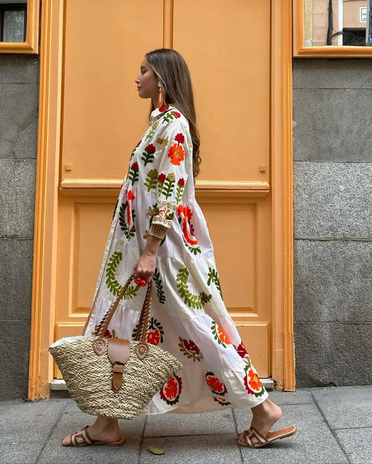 Dames Boho Maxi Zomerjurk - Amalia