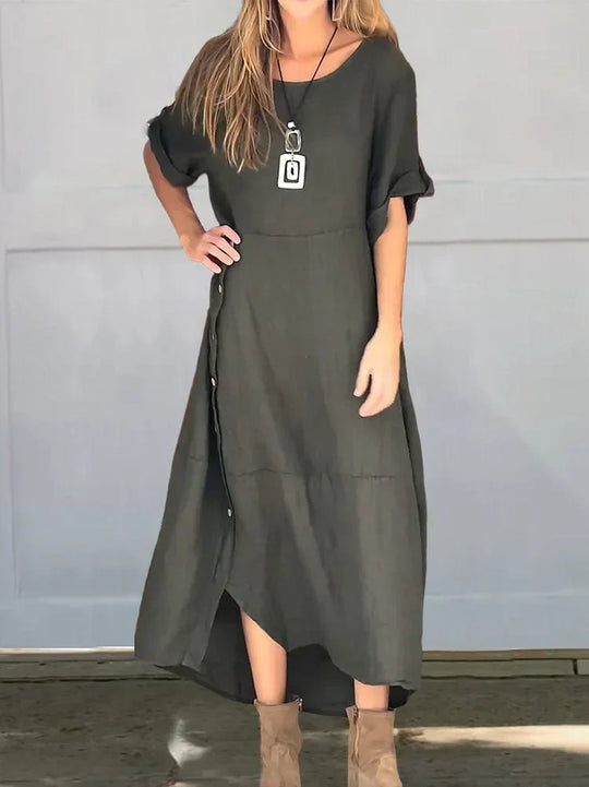 Dames Casual Midi Blouse Jurk - Meah