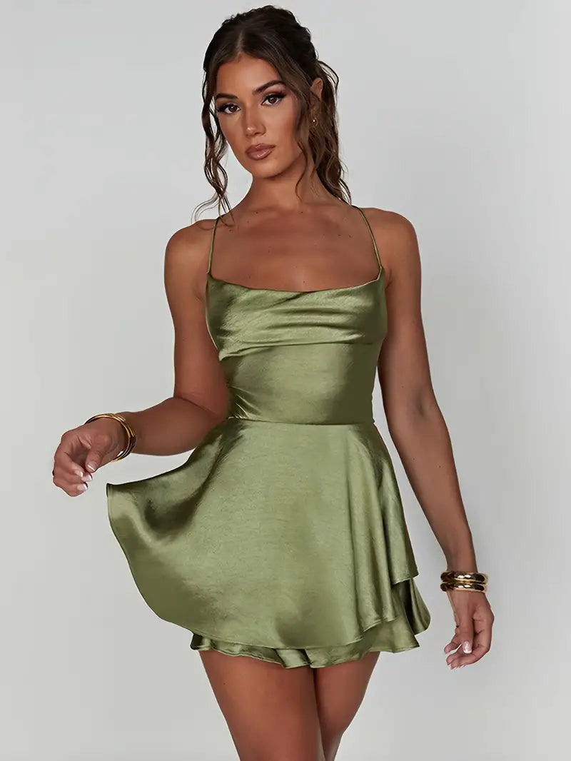 Dames Elegante Geribbelde mini Cocktailjurk - Sharon