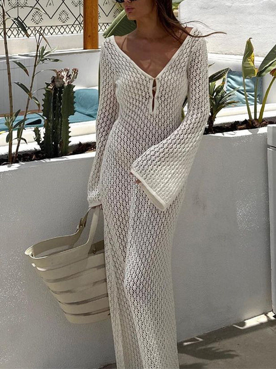 Dames Gehaakte Strand Maxi Zomerjurk - Sara