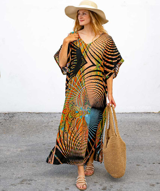 Dames Hawaiian Style Maxi Zomerjurk - Salve