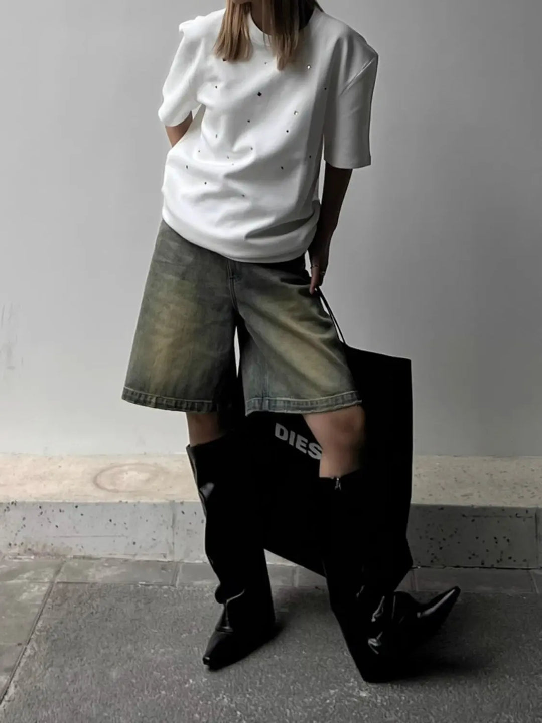 Dames Losse Hoge Taille Spijkershorts – Virginia