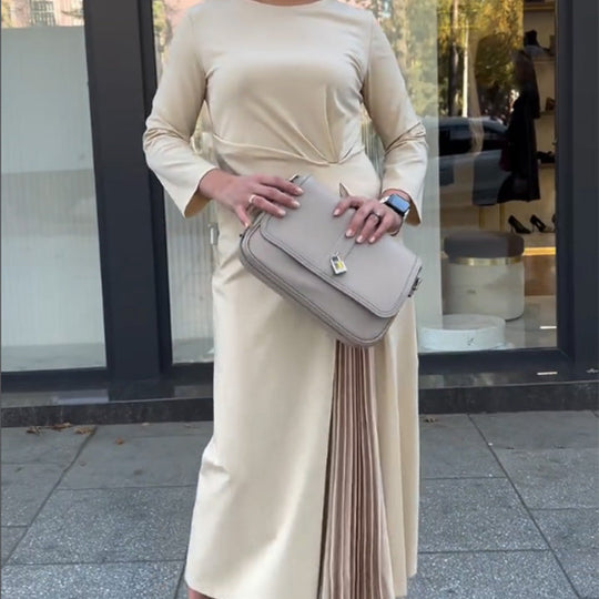 Dames Maxi Formele Jurk met Lange Mouwen - Irene