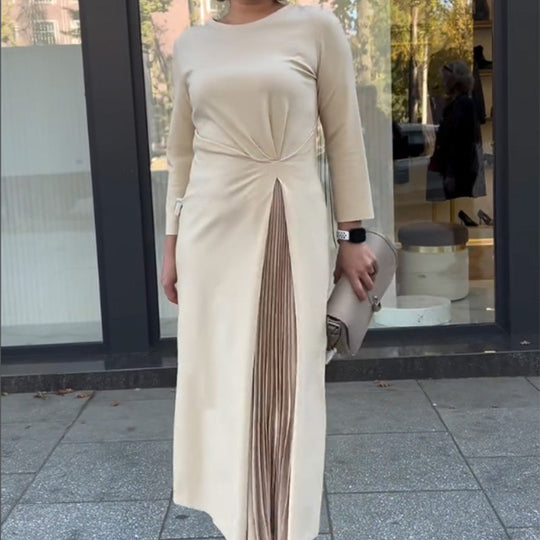 Dames Maxi Formele Jurk met Lange Mouwen - Irene