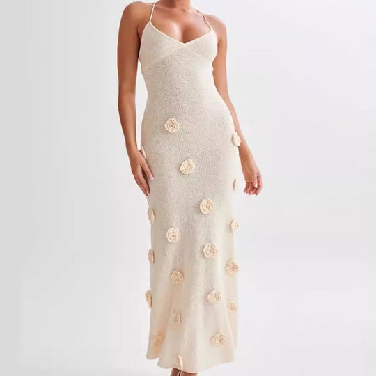 Dames Maxi zomerjurk met open rug - Luciana