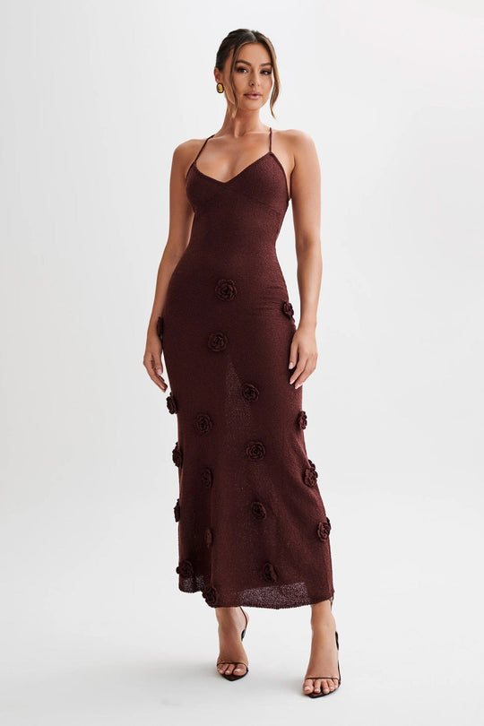 Dames Maxi zomerjurk met open rug - Luciana