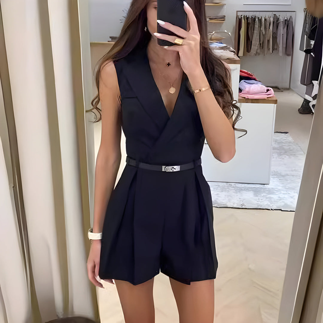 Dames Mouwloze Mini Romper - Rosalie