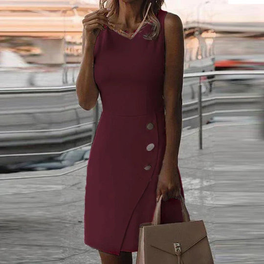 Dames Mouwloze Mini Zomerjurk - Tina