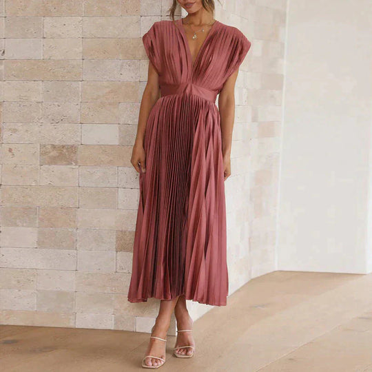 Dames Plooiend Elegant Stijl Flatterend Silhouet Midi Gala - Iris