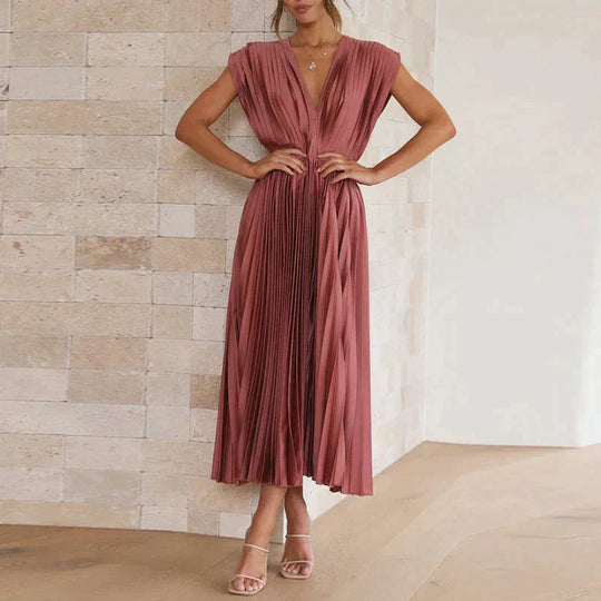 Dames Plooiend Elegant Stijl Flatterend Silhouet Midi Gala - Iris