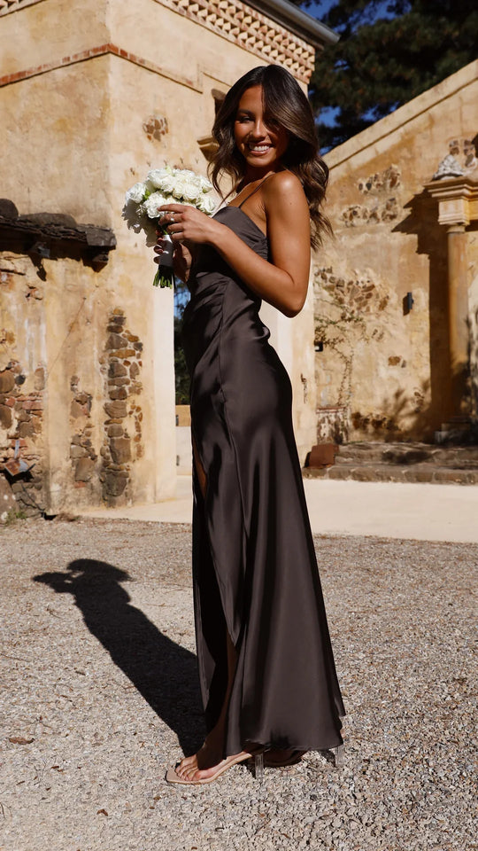 Dames Squareneck Maxi Gast Trouwjurk - Julie