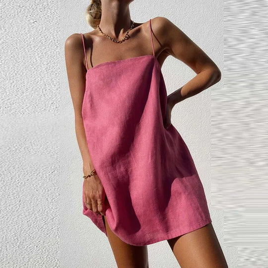 Dames Strappy Mini Zomerjurk - Arvella