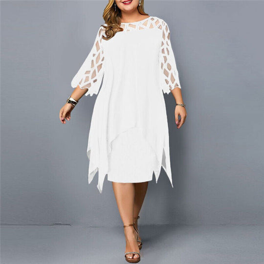Dames Te groot Midi Zomer Jurk- Elise