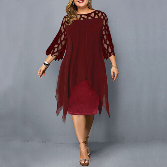 Dames Te groot Midi Zomer Jurk- Elise
