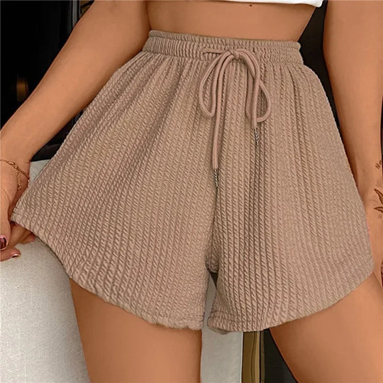 Dames Wijde Pijpen Drawstring Shorts - Elizabeth