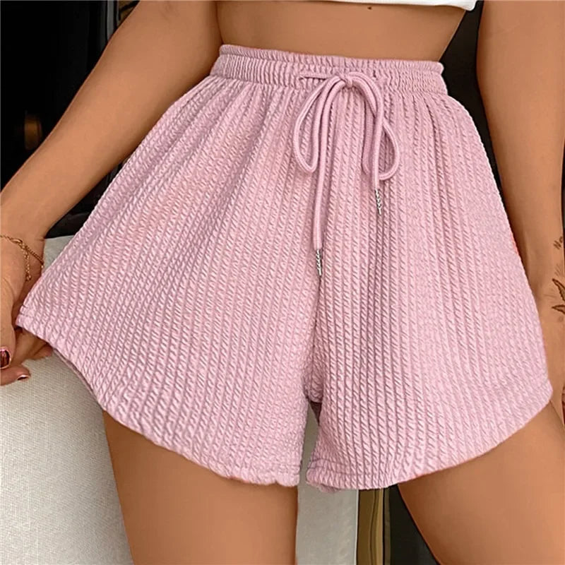 Dames Wijde Pijpen Drawstring Shorts - Elizabeth