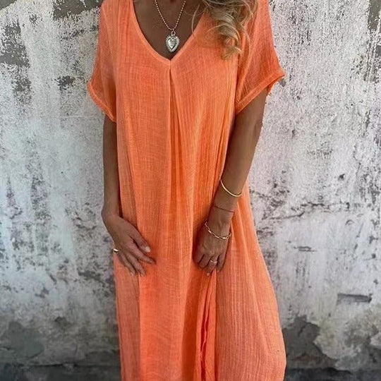 Dames frisse midi zomerjurk - Manon