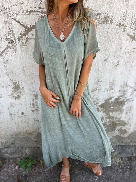 Dames frisse midi zomerjurk - Manon
