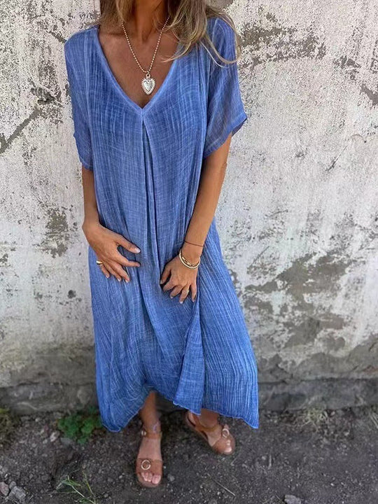 Dames frisse midi zomerjurk - Manon