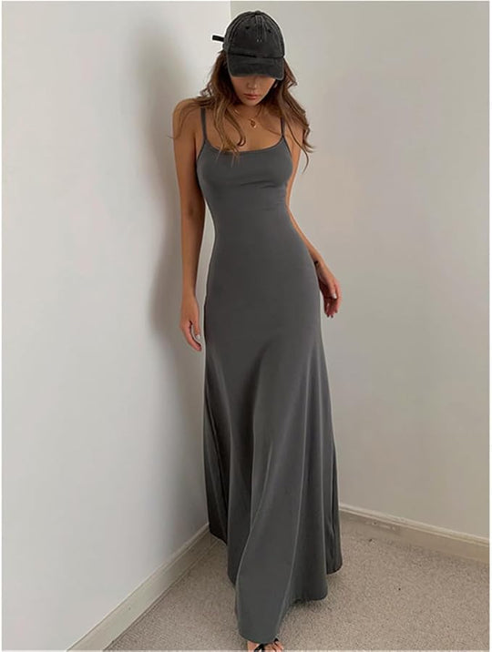Dames mouwloze getailleerde maxi Daily jurk - Shelly