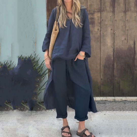 Dames zomerbroek en lange rug set- Marissa