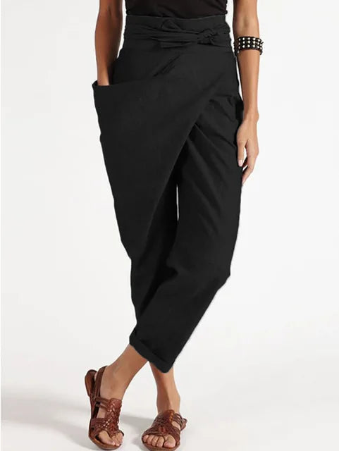 Dames Asymmetrische Losse Hoge Taille Broek 0