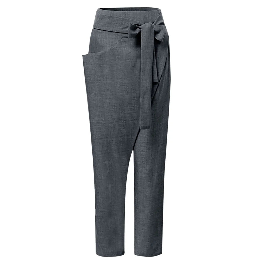 Dames Asymmetrische Losse Hoge Taille Broek 4