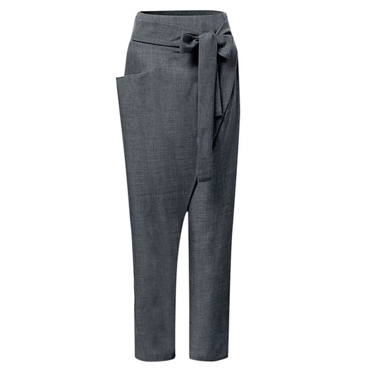 Dames Asymmetrische Losse Hoge Taille Broek 4