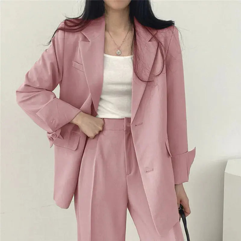 Dames Blazer en Broek Co Ord Set 0