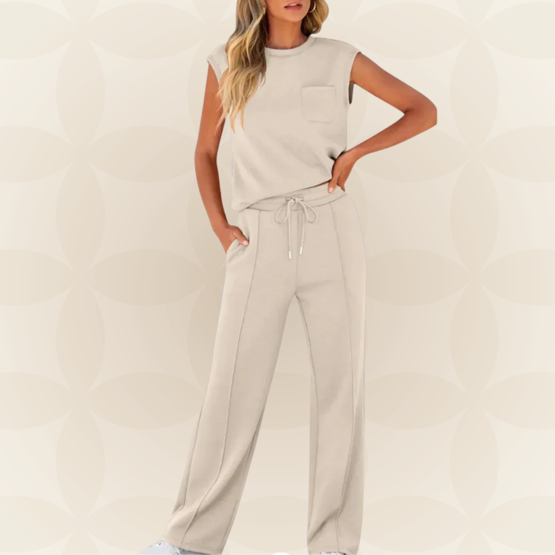 Dames Casual Set – Geschikt voor Zomer, Met Korte Mouwen en Elastische Taille 8