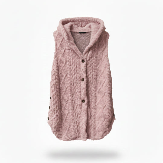 Dames Gebreid Vest met Capuchon Relaxed Fit 5