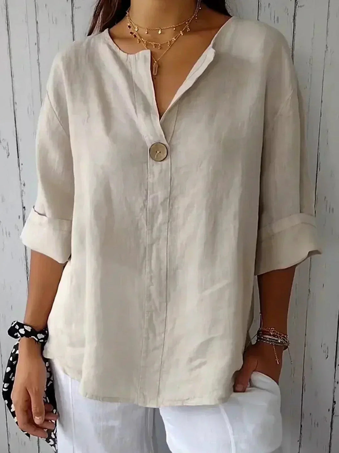 Zomerblouse Dames | V-Hals & Loose Fit