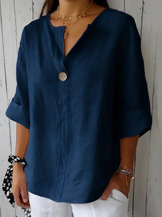 Zomerblouse Dames | V-Hals & Loose Fit