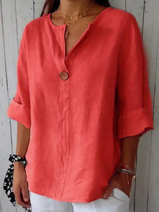 Zomerblouse Dames | V-Hals & Loose Fit