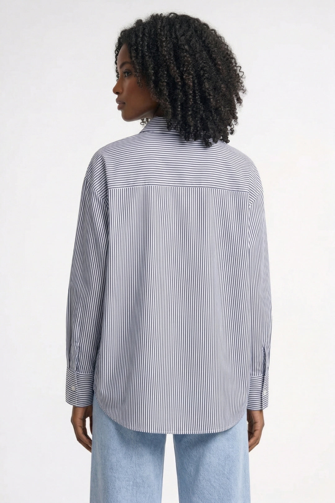 Damesblouse | Gestreept met Strik & Lange Mouwen