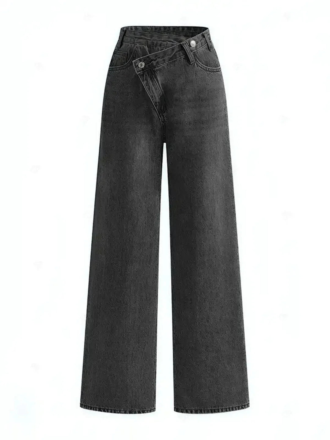 Denim Broek Dames | Asymmetrische Taille & Flatterende Wide-Leg Look