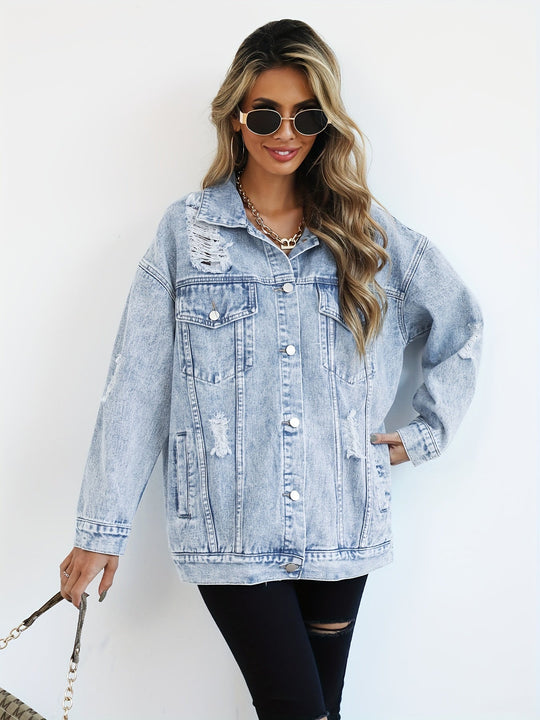Denim Jas Dames | Losvallende Pasvorm & Stoere Gatendetails
