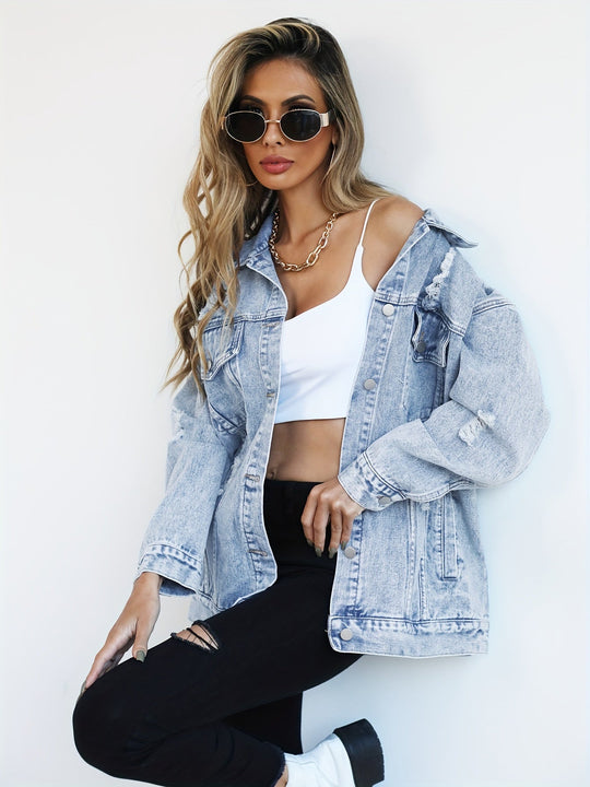 Denim Jas Dames | Losvallende Pasvorm & Stoere Gatendetails