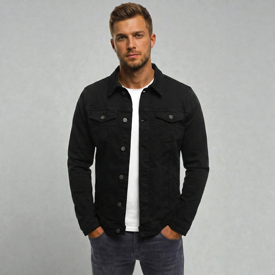 Heren UrbanCore Denim Jas Montarello 0