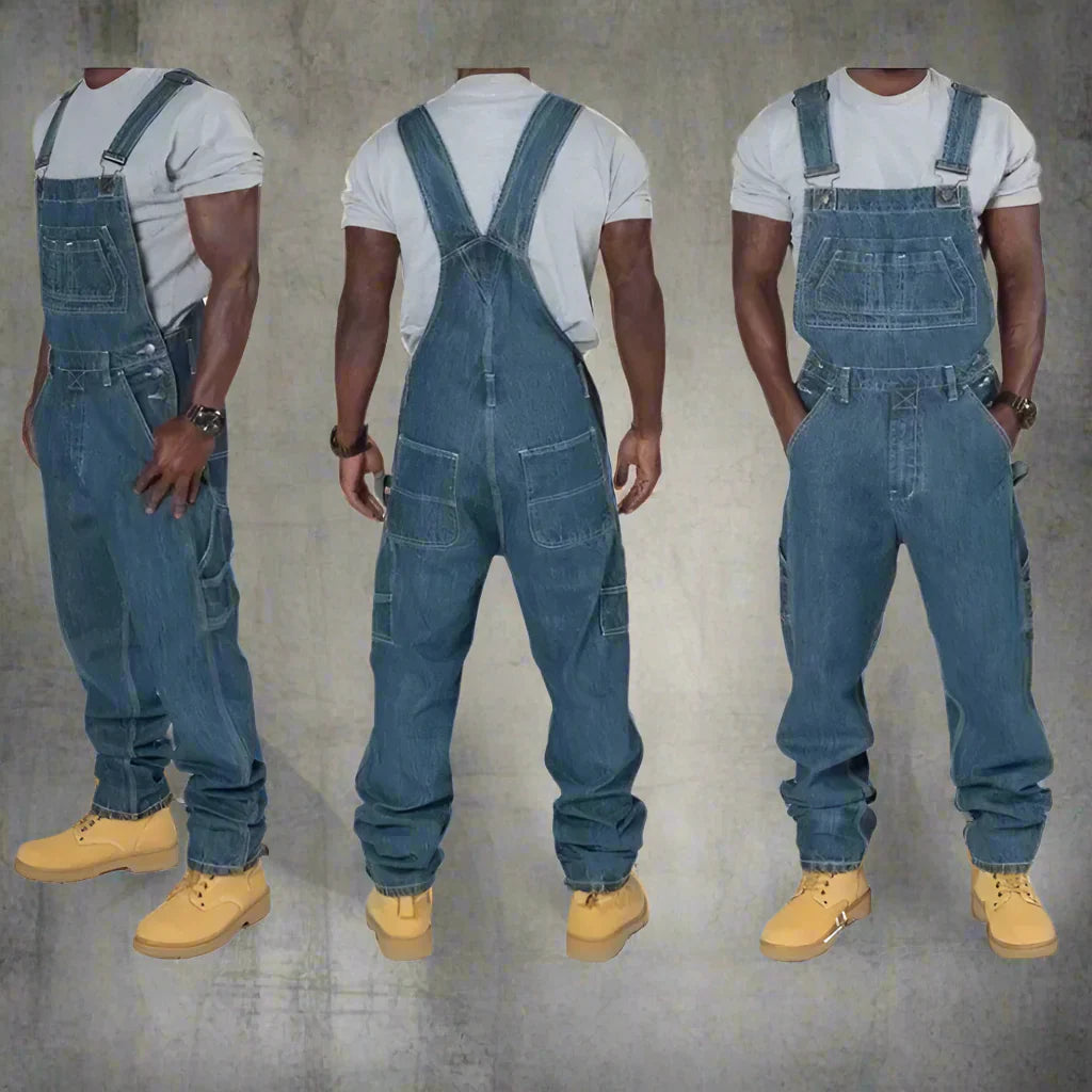 Denim Overall Heren | Rechte Pijp & Functionele Zakken