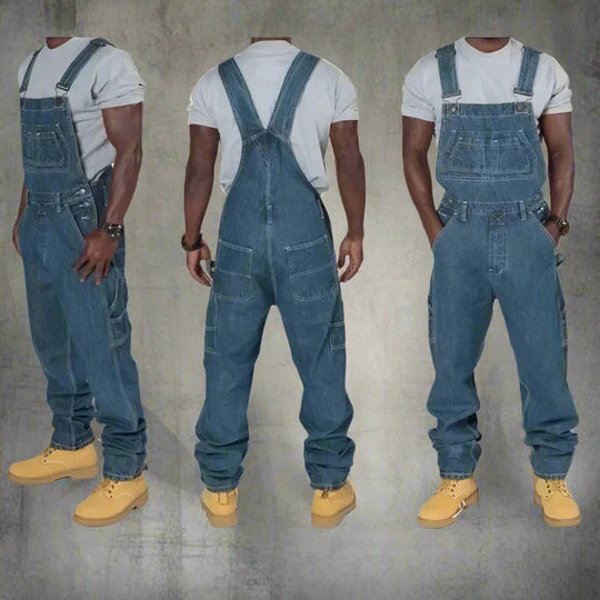 Denim Overall Heren | Rechte Pijp & Functionele Zakken