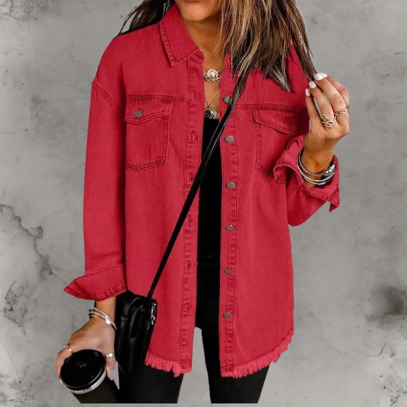 Denim jas Dames | Knopen & Relaxte Fit