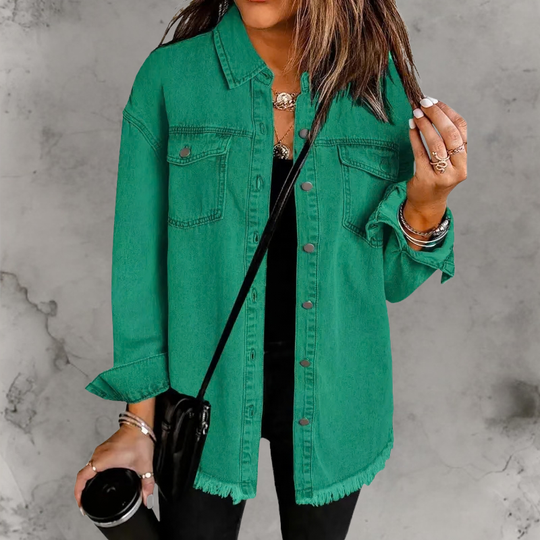 Denim jas Dames | Knopen & Relaxte Fit