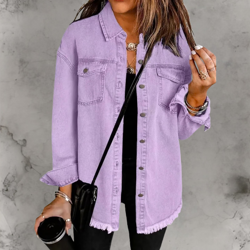 Denim jas Dames | Knopen & Relaxte Fit