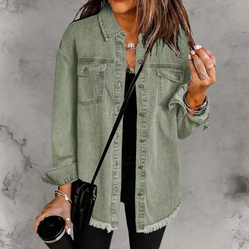 Denim jas Dames | Knopen & Relaxte Fit