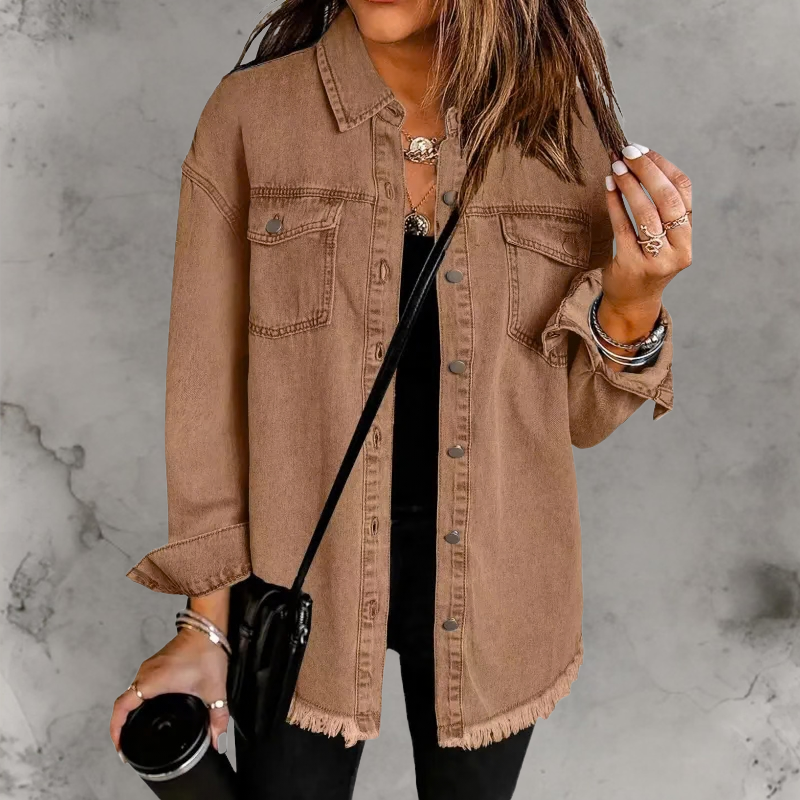Denim jas Dames | Knopen & Relaxte Fit