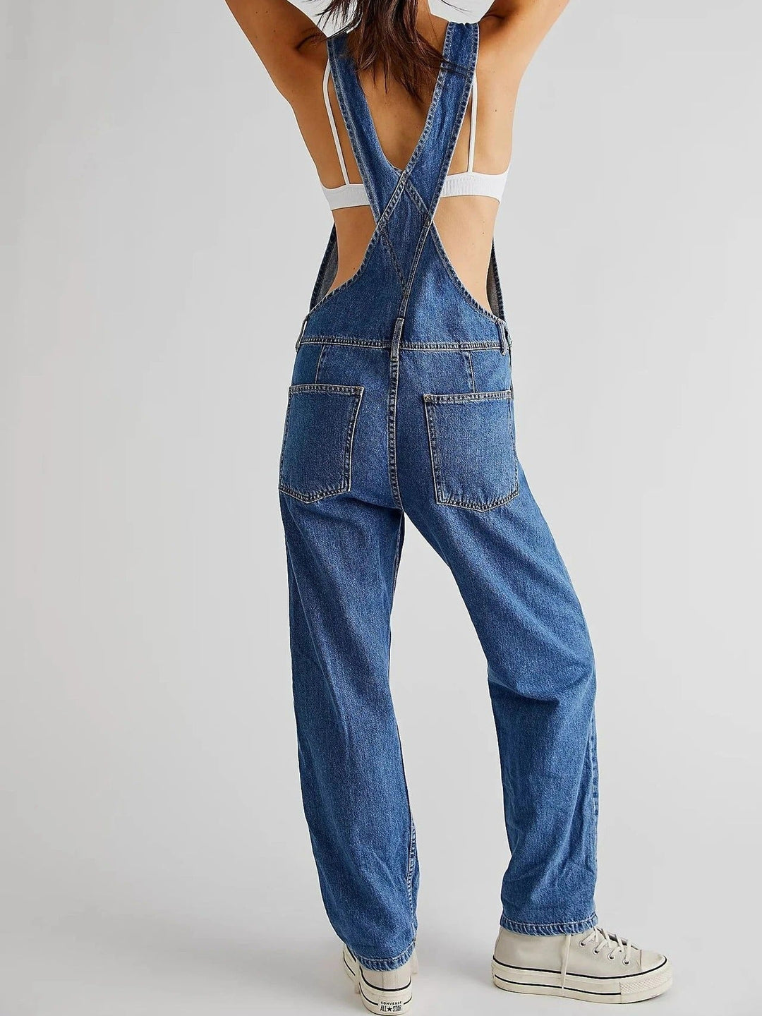 Denim tuinbroek Dames | Verstelbare bandjes & handige zakken