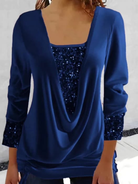 Diana | SparkleFlow Pailletten Blouse Plus Size 6
