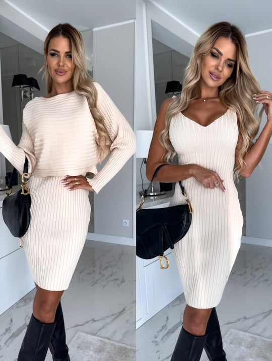 Duo aus Ärmellosem Kleid und Pullover Damen - Clara