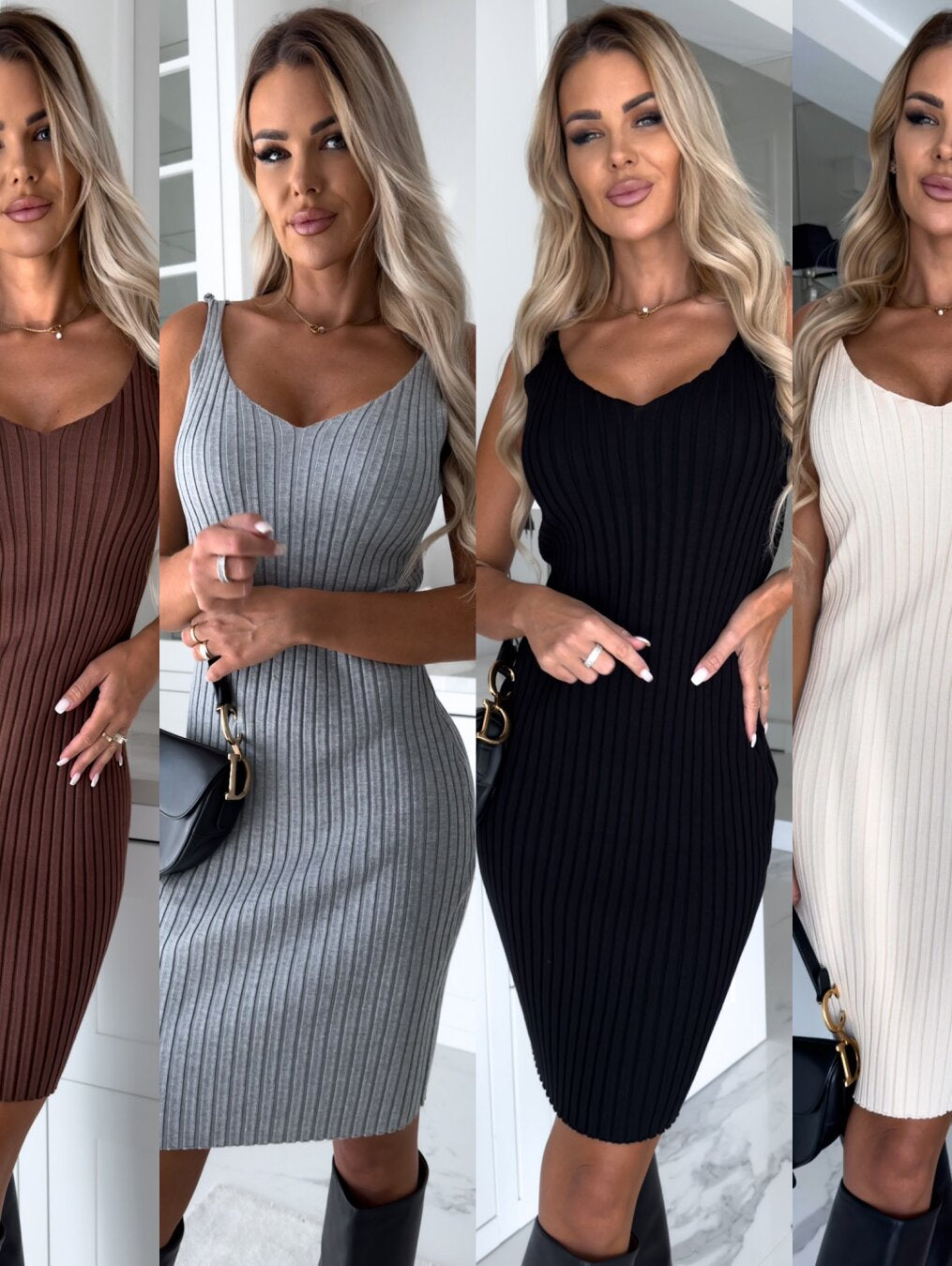 Duo aus Ärmellosem Kleid und Pullover Damen - Clara